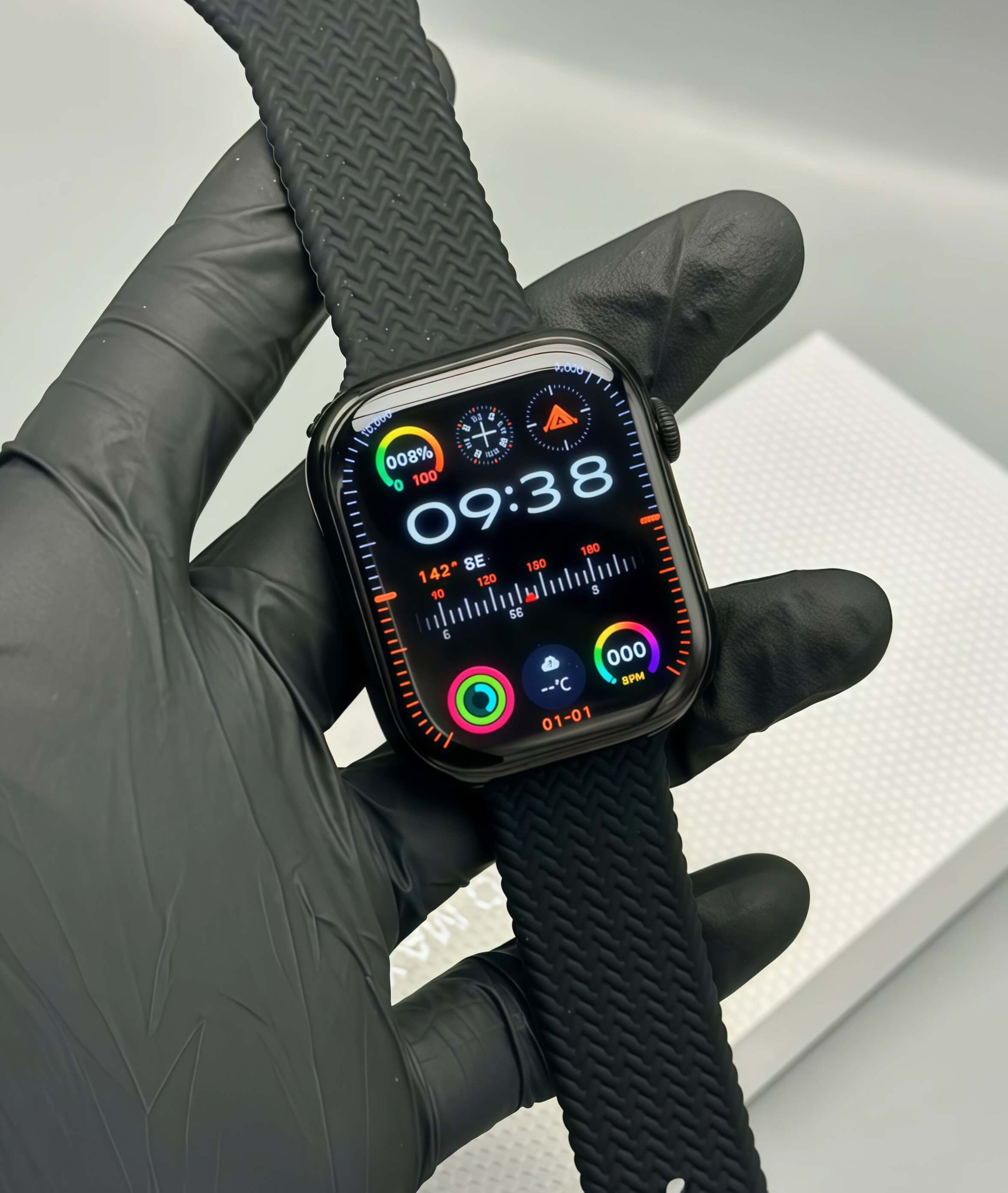 HK10 Pro Max Smart Watch Stainless Titanium (3 Straps Free)