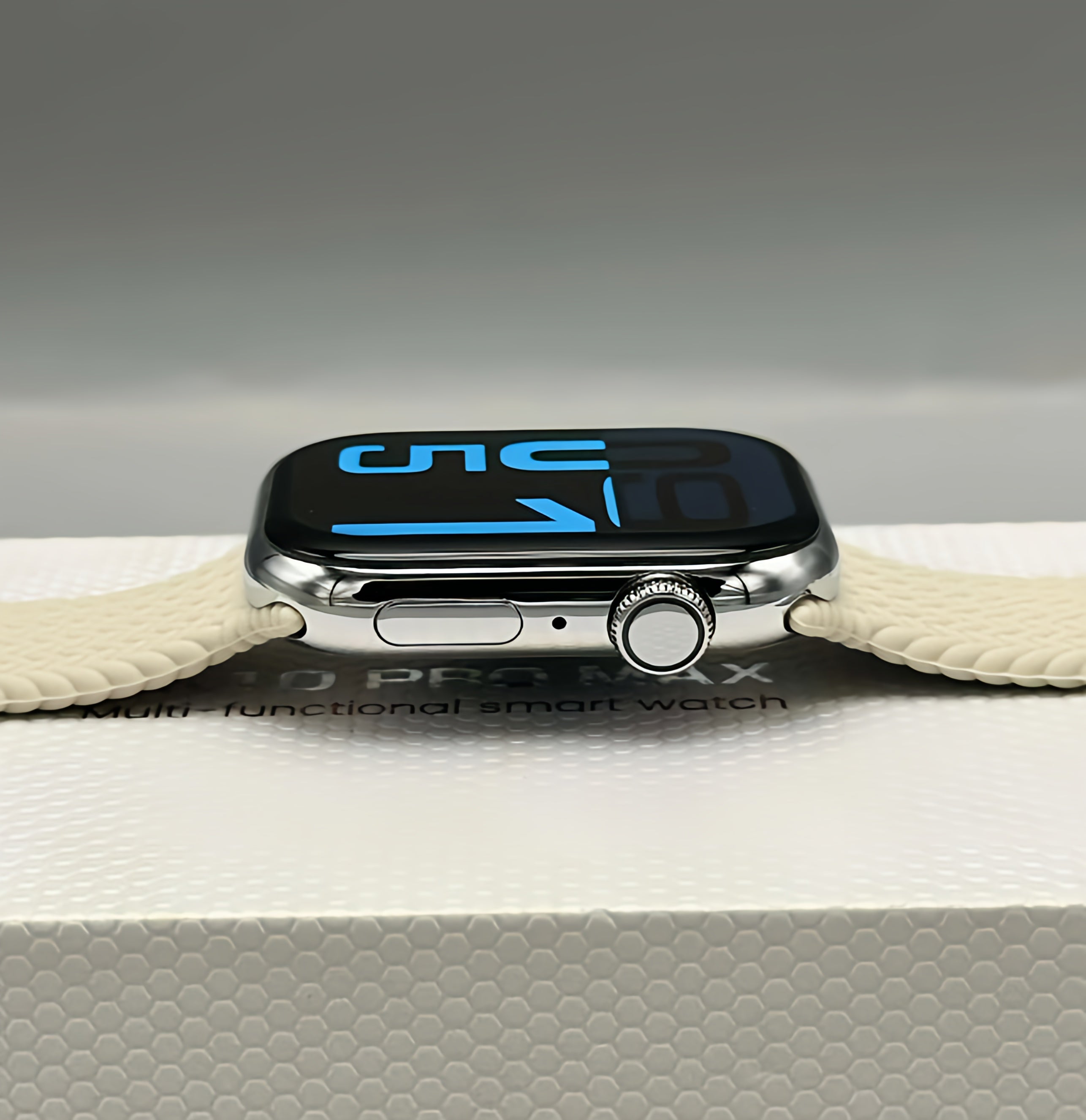 HK10 Pro Max Smart Watch Stainless Titanium (3 Straps Free)